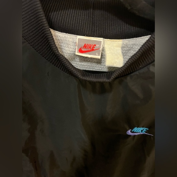 RareVintage 1990s Nike Logo Windbreaker Pullover Crewneck Size Large - Picture 2 of 11